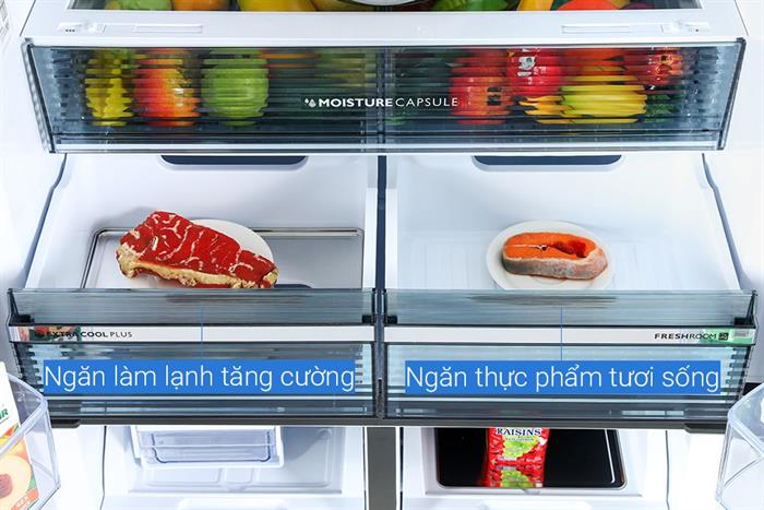 Tủ lạnh Sharp Inverter 572 lít Multi Door SJ-FX650V-MK Màu Đen