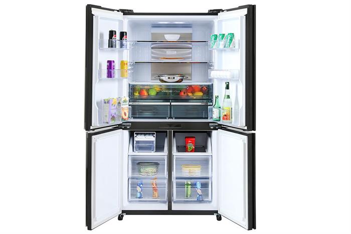 Tủ lạnh Sharp Inverter 572 lít Multi Door SJ-FX650V-MK Màu Đen