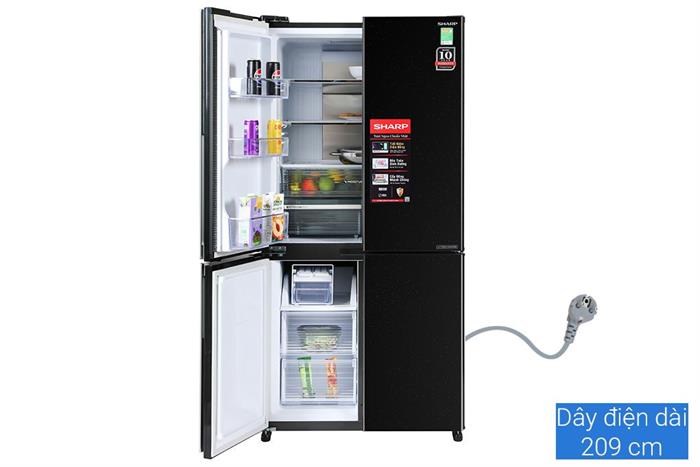 Tủ lạnh Sharp Inverter 572 lít Multi Door SJ-FX650V-MK Màu Đen