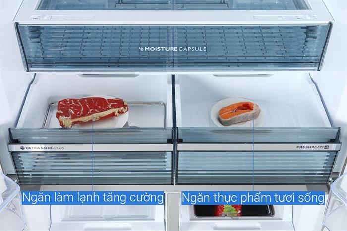 Tủ lạnh Sharp Inverter 572 lít Multi Door SJ-FXP650VG-SL Màu Bạc Inox