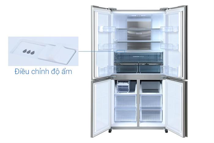 Tủ lạnh Sharp Inverter 572 lít Multi Door SJ-FXP650VG-SL Màu Bạc Inox