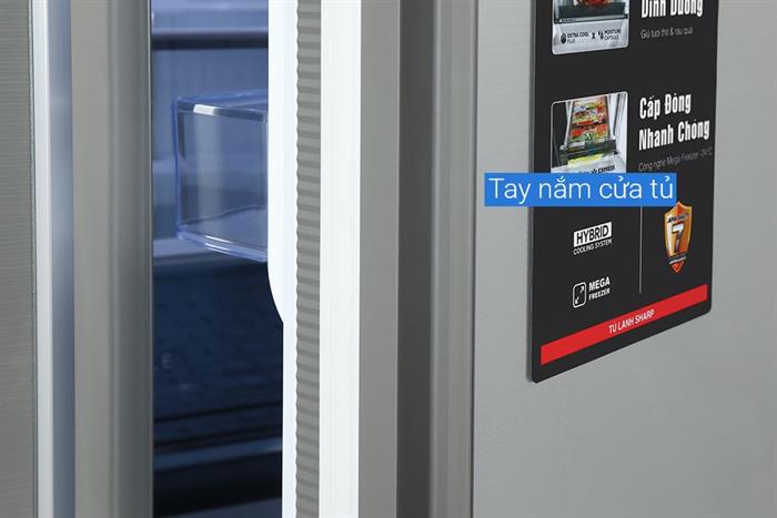 Tủ lạnh Sharp Inverter 572 lít Multi Door SJ-FXP650VG-SL Màu Bạc Inox