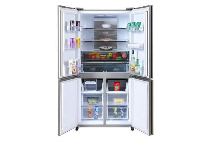 Tủ lạnh Sharp Inverter 572 lít Multi Door SJ-FXP650VG-SL Màu Bạc Inox