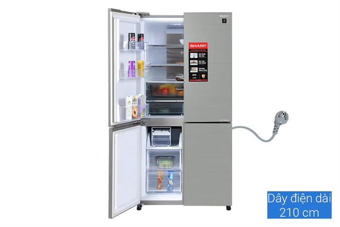 Tủ lạnh Sharp Inverter 572 lít Multi Door SJ-FXP650VG-SL Màu Bạc Inox
