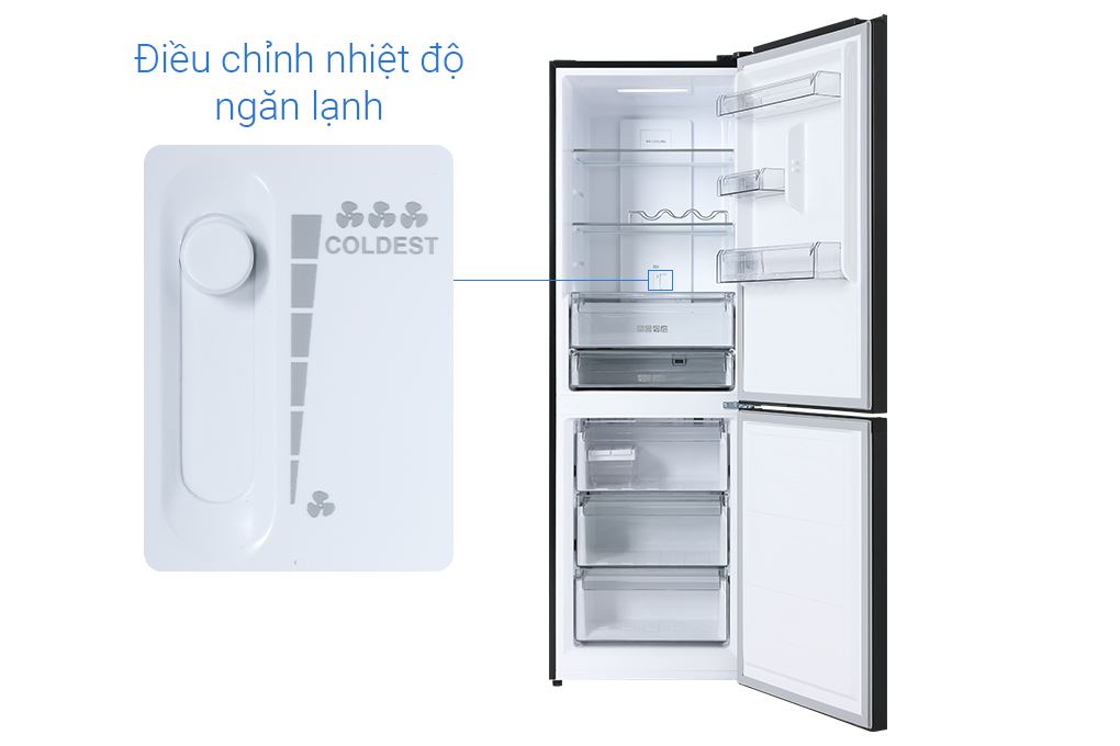 Tủ lạnh Sharp Inverter 323 lít SJ-BF330V-DG Màu Đen - Xám
