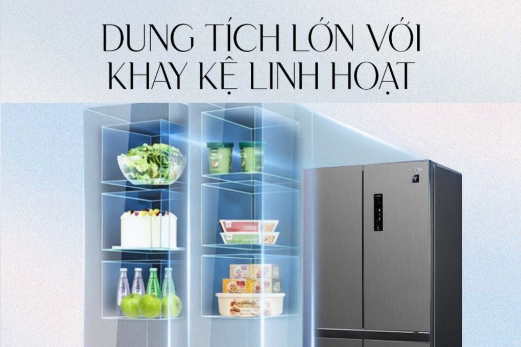 Khay chứa - Tủ lạnh Sharp Inverter 466 lít Multi Door SJ-FXP560V-RG