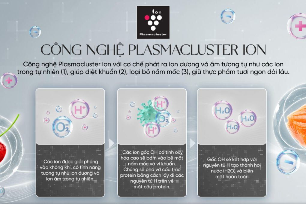 Khử mùi - Tủ lạnh Sharp Inverter 466 lít Multi Door SJ-FXP560V-RG