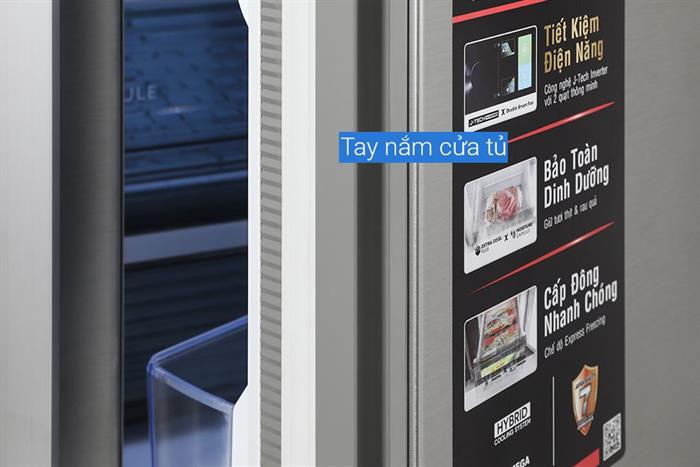 Tủ lạnh Sharp Inverter 525 lít Multi Door SJ-FX610V-SL Màu Bạc Inox