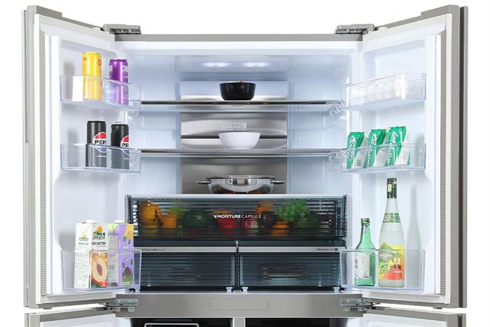 Tủ lạnh Sharp Inverter 525 lít Multi Door SJ-FX610V-SL Màu Bạc Inox