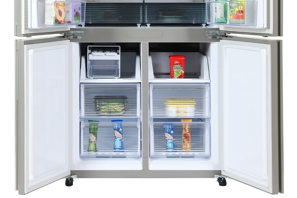 Tủ lạnh Sharp Inverter 525 lít Multi Door SJ-FX610V-SL Màu Bạc Inox