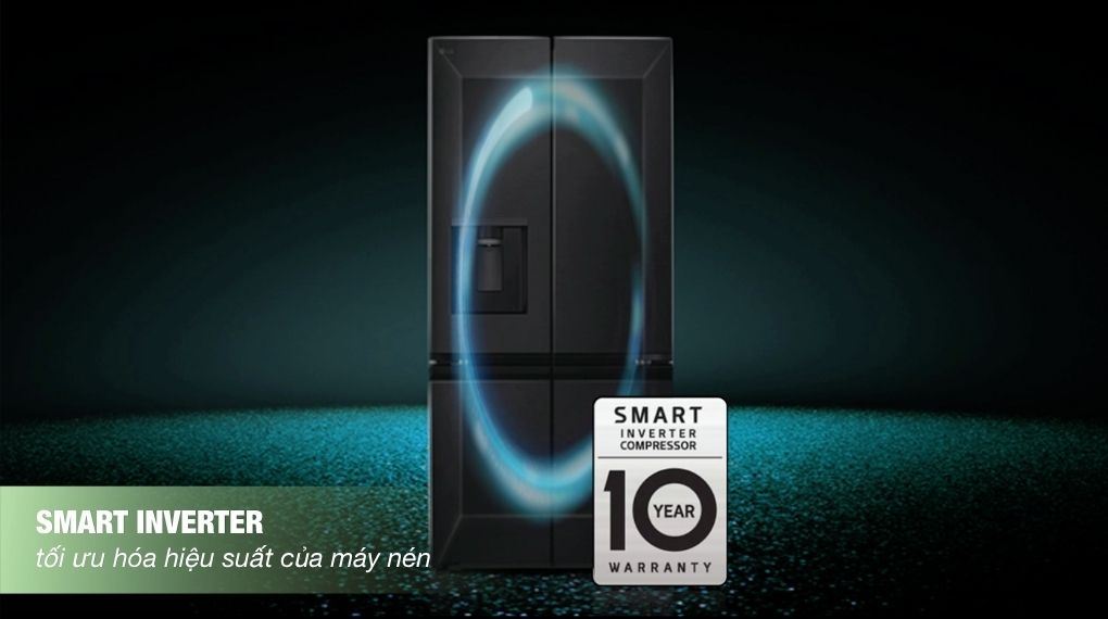 Tiết kiệm điện - Tủ lạnh LG Inverter 607 lít Multi Door F61BMD