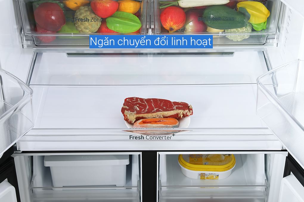 Tủ lạnh LG Inverter 571 lít Multi Door F58BGD Màu Đen