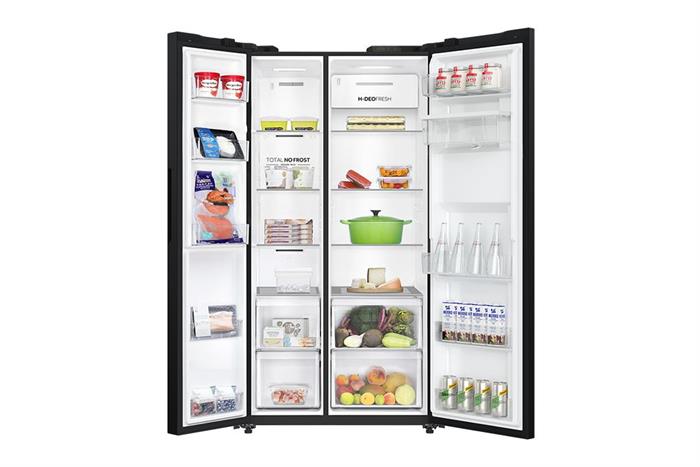 Tủ lạnh Aqua Inverter 646 lít Side By Side AQR-S682XA(WFS) Màu Đen