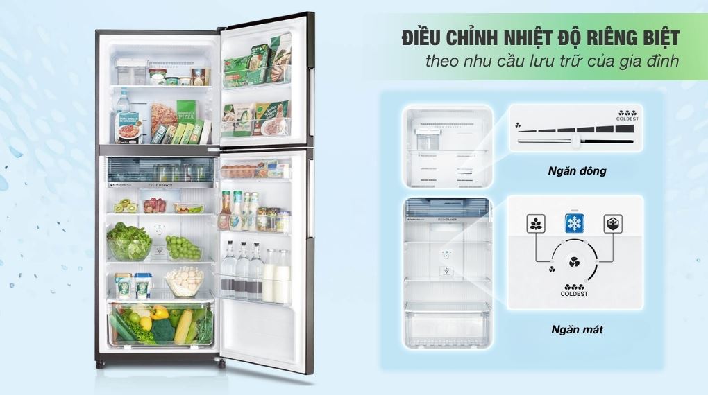 Bảng điều khiển - Tủ lạnh Sharp Inverter 471 lít SJ-XP500AE-SL