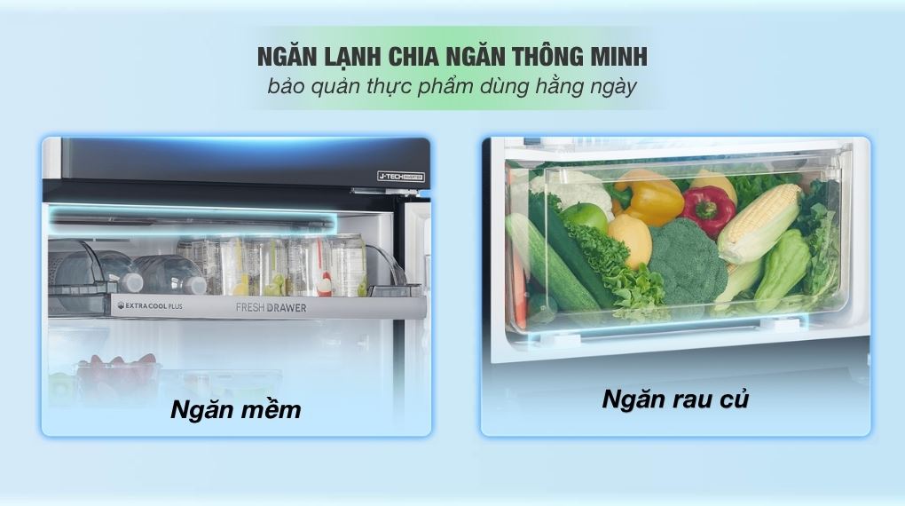 Ngăn lạnh - Tủ lạnh Sharp Inverter 471 lít SJ-XP500AE-SL