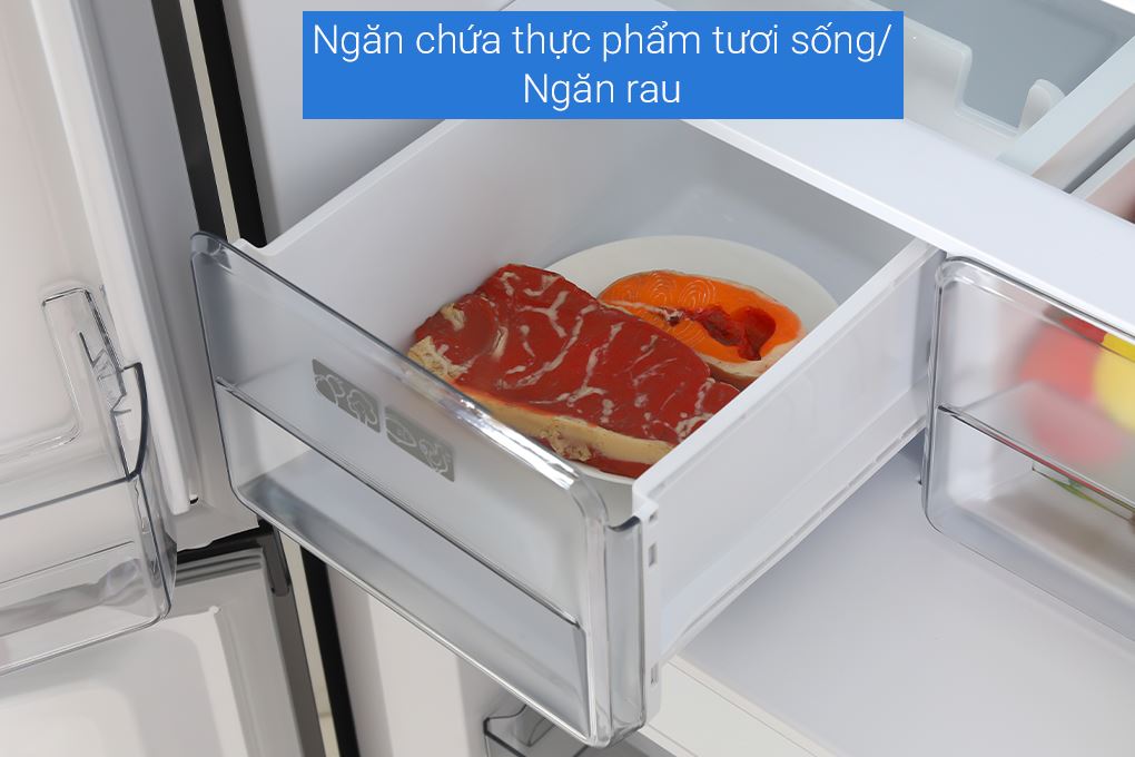 Tủ lạnh Sharp Inverter Multi Door 421 lít SJ-FXP510V-MG Màu Xám đậm