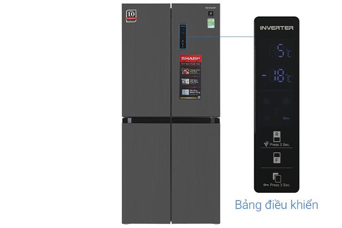 Tủ lạnh Sharp Inverter Multi Door 421 lít SJ-FXP510V-MG Màu Xám đậm