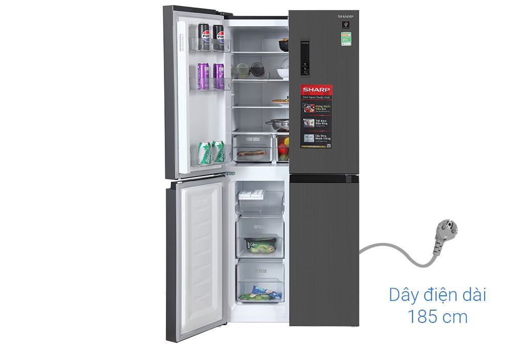 Tủ lạnh Sharp Inverter Multi Door 421 lít SJ-FXP510V-MG Màu Xám đậm