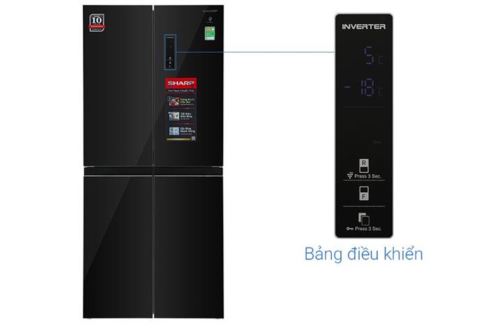 Tủ lạnh Sharp Inverter Multi Door 421 lít SJ-FXP510VG-BK Màu Đen