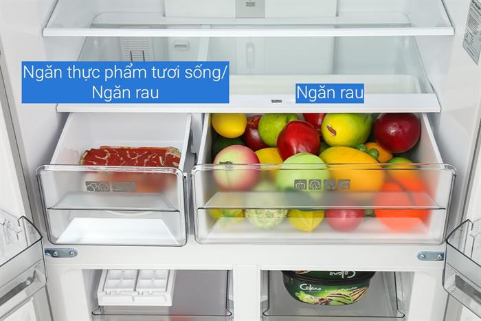 Tủ lạnh Sharp Inverter Multi Door 421 lít SJ-FXP510VG-CH Màu Vàng nhạt