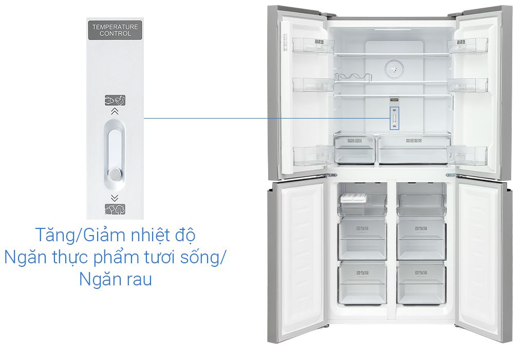 Tủ lạnh Sharp Inverter Multi Door 421 lít SJ-FXP510VG-CH Màu Vàng nhạt