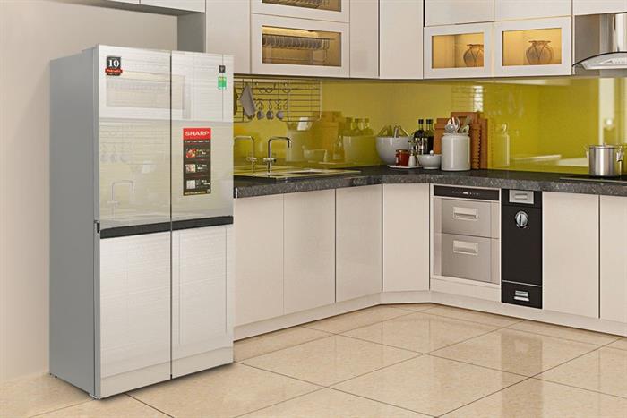 Tủ lạnh Sharp Inverter Multi Door 421 lít SJ-FXP510VG-CH Màu Vàng nhạt