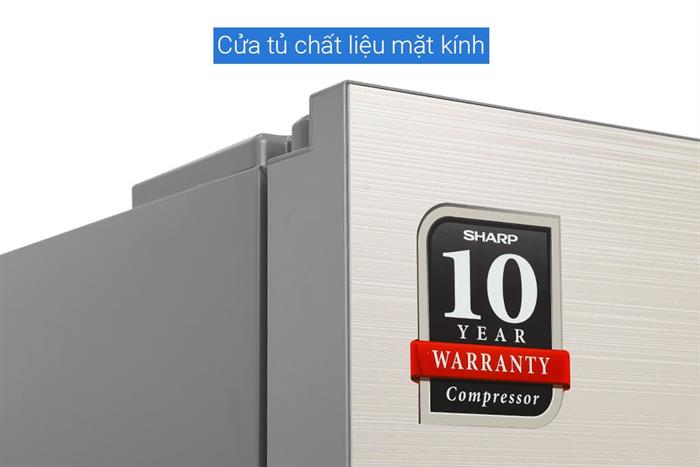 Tủ lạnh Sharp Inverter Multi Door 421 lít SJ-FXP510VG-CH Màu Vàng nhạt