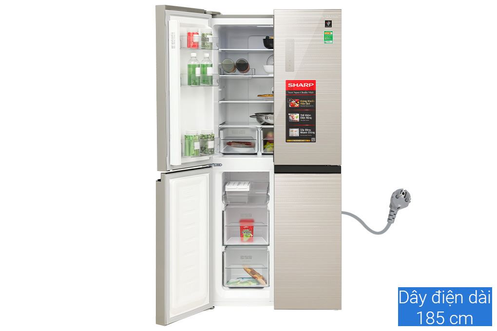 Tủ lạnh Sharp Inverter Multi Door 421 lít SJ-FXP510VG-CH Màu Vàng nhạt