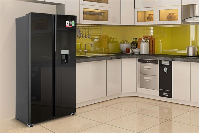 Tủ lạnh Hitachi Inverter 529 lít Side By Side HRSN9563DWGBVN Màu Đen