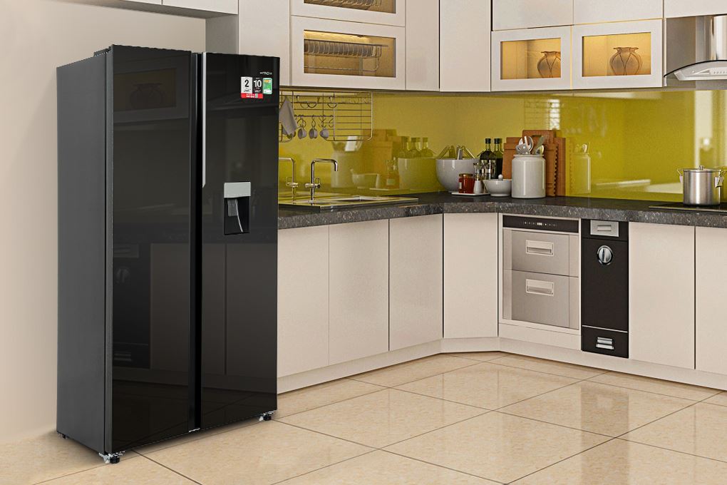 Tủ lạnh Hitachi Inverter 529 lít Side By Side HRSN9563DWGBVN Màu Đen