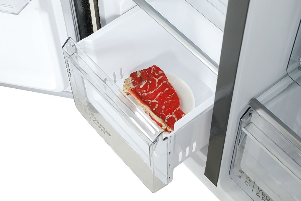 Tủ lạnh Hitachi Inverter 529 lít Side By Side HRSN9563DWGBVN Màu Đen
