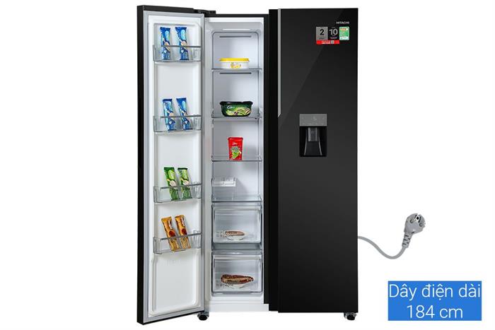 Tủ lạnh Hitachi Inverter 529 lít Side By Side HRSN9563DWGBVN Màu Đen