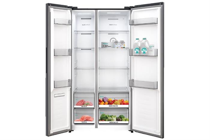 Tủ lạnh Hisense Inverter 544 lít Side By Side RS708N4EBN Màu Đen