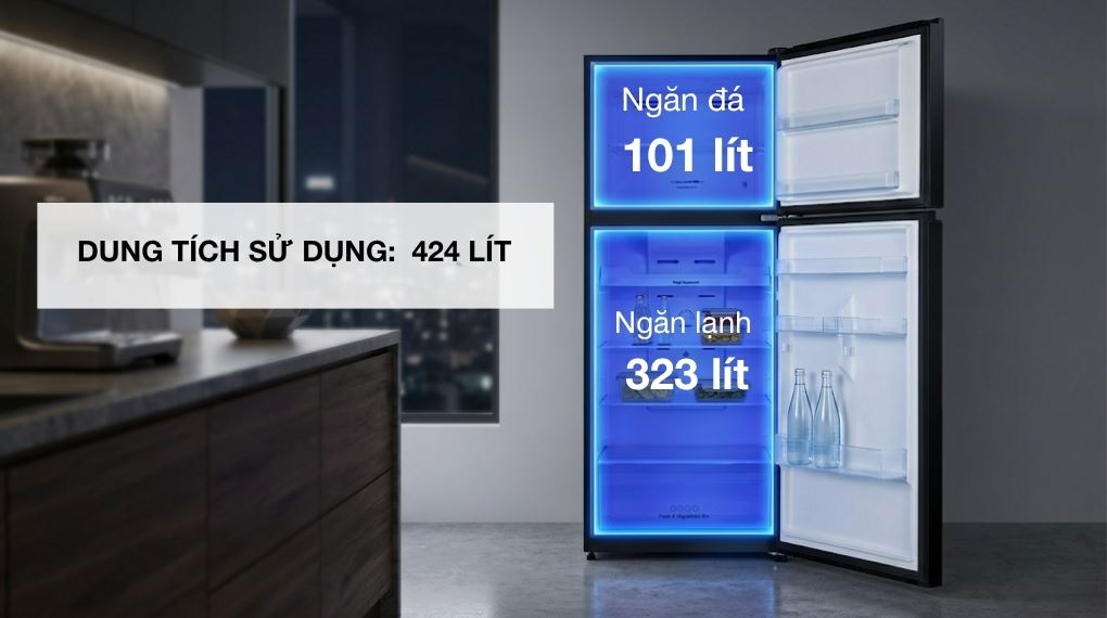 Tủ lạnh Hisense Inverter 424 lít RT549N4EBU - Dung tích