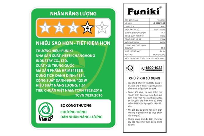 Tủ lạnh Funiki Inverter 415 lít Multi Door HR M8415SB Màu Đen