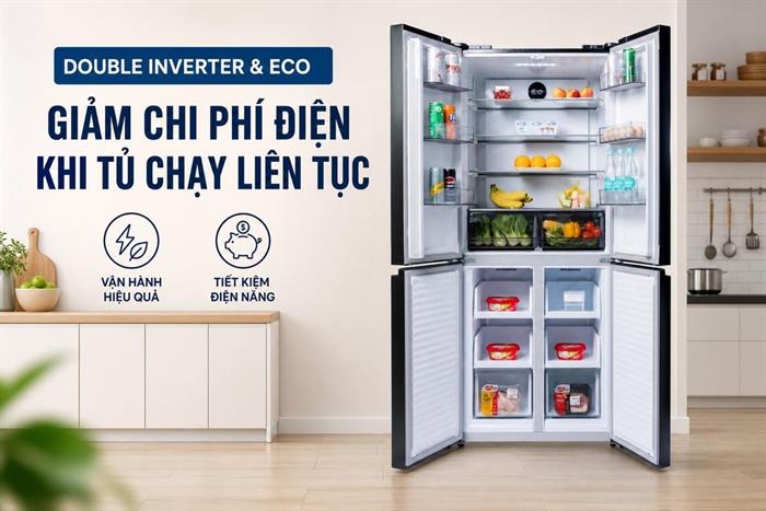 Tủ lạnh Funiki Inverter 503 lít Multi Door HR M8503TB Màu Đen