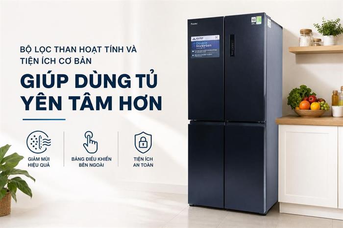 Tủ lạnh Funiki Inverter 503 lít Multi Door HR M8503TB Màu Đen