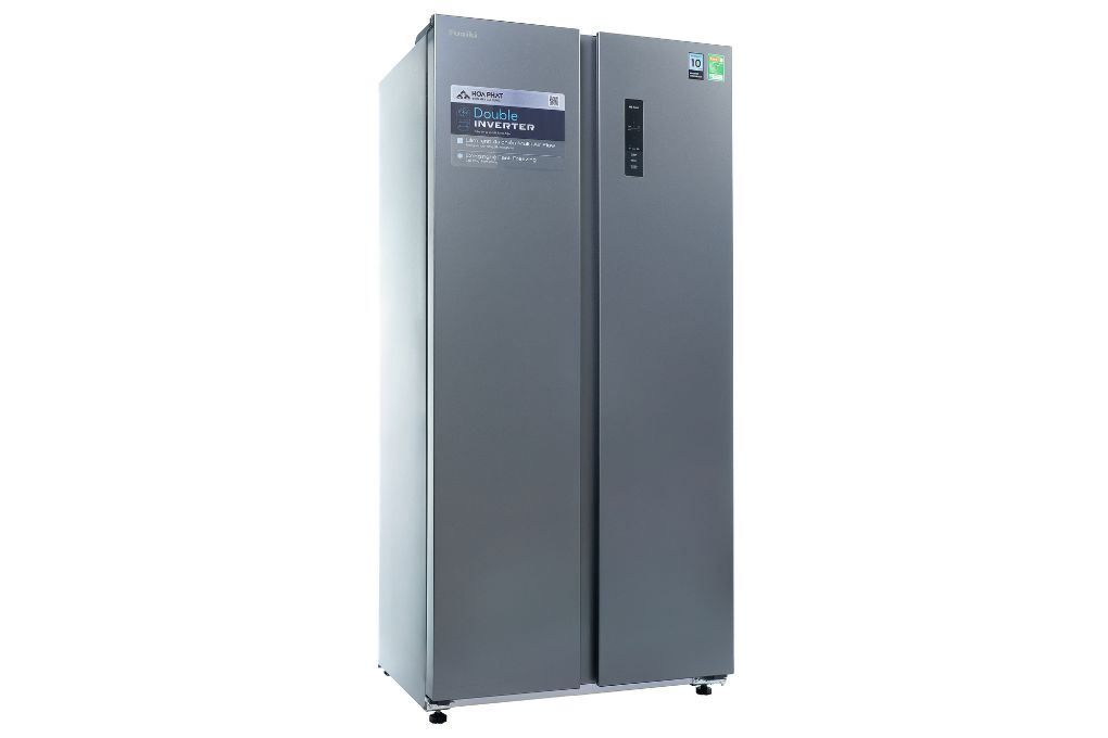 Tủ lạnh Funiki Inverter 535 lít Side By Side HR SS8535SDG Màu Đen - Xám