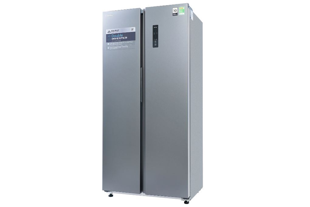 Tủ lạnh Funiki Inverter 535 lít Side By Side HR SS8535SDG Màu Đen - Xám