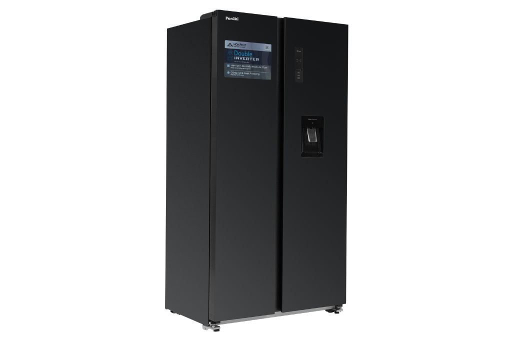 Tủ lạnh Funiki Inverter 535 lít Side By Side HR SS8535TDG Màu Đen