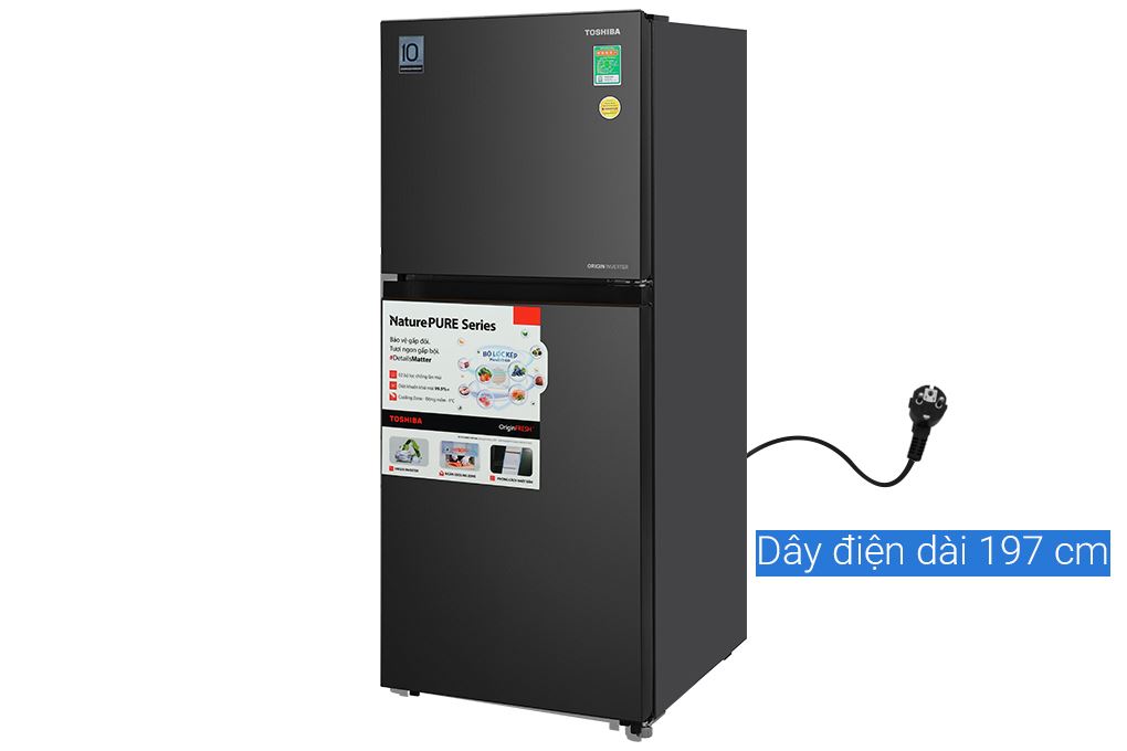 Tủ lạnh Toshiba Inverter 207 lít GR-RT268WE-PMV(68) Màu Đen