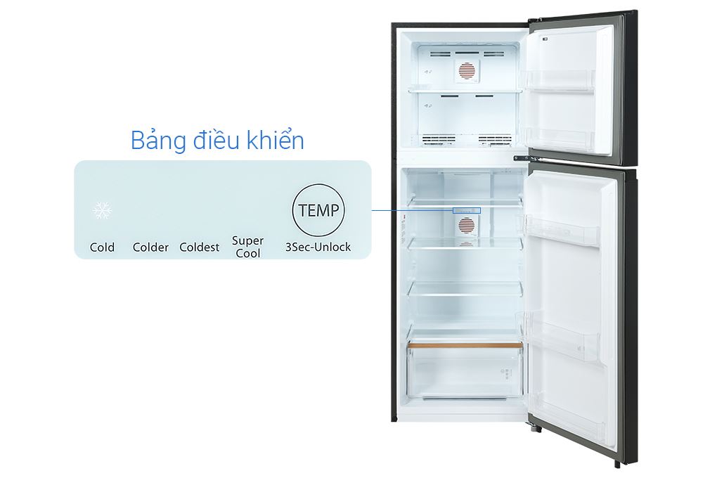 Tủ lạnh Toshiba Inverter 240 lít GR-RT310WE-PMV(68) Màu Đen