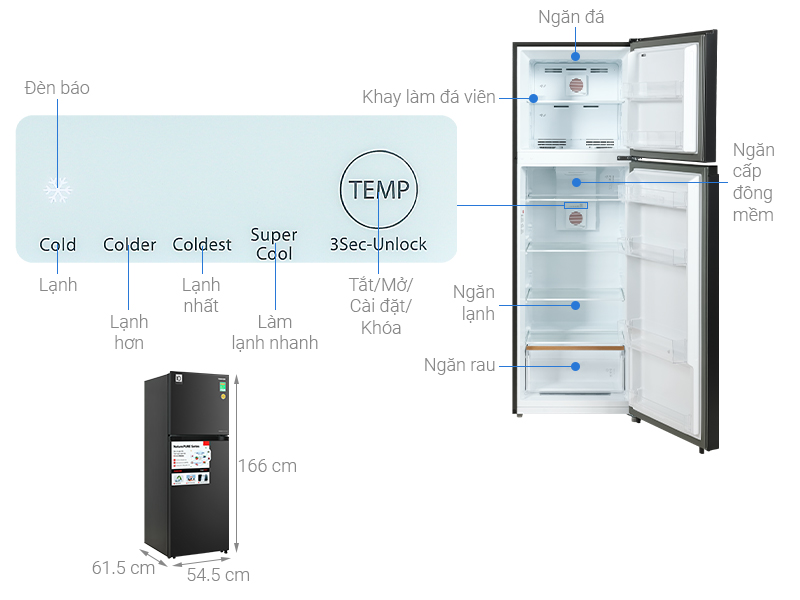 Tủ lạnh Toshiba Inverter 271 lít GR-RT349WE-PMV(68)