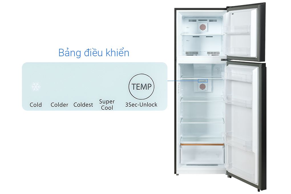 Tủ lạnh Toshiba Inverter 271 lít GR-RT349WE-PMV(68) Màu Đen