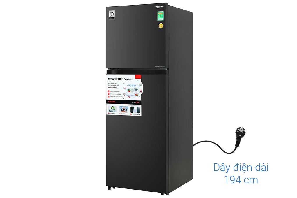 Tủ lạnh Toshiba Inverter 271 lít GR-RT349WE-PMV(68) Màu Đen