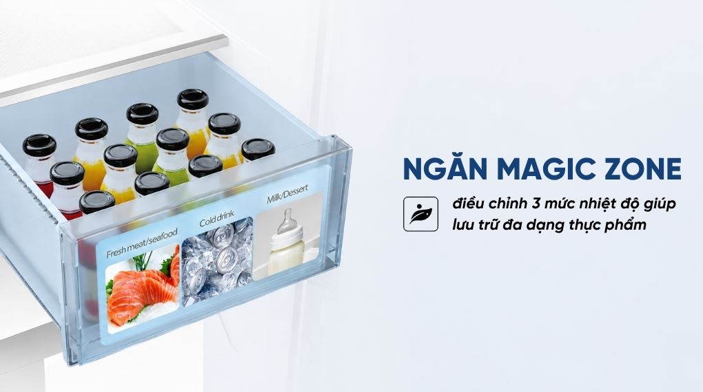 Ngăn Magic Zone - Tủ lạnh Aqua Inverter 522 lít Multi Door AQR-MA600XA(KGL)U1 Ngăn Magic Zone - Tủ lạnh Aqua Inverter 522 lít Multi Door AQR-MA600XA(KGL)U1