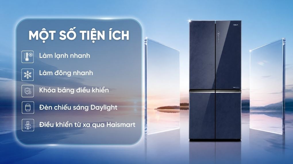 Tiện ích - Tủ lạnh Aqua Inverter 522 lít Multi Door AQR-MA600XA(KGL)U1 Tiện ích - Tủ lạnh Aqua Inverter 522 lít Multi Door AQR-MA600XA(KGL)U1