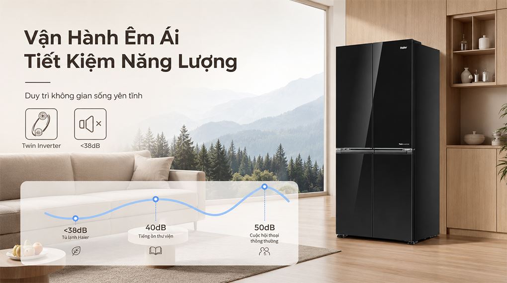Inverter - Tủ lạnh Haier Inverter 495 lít Multi Door HM610AGBVNU1