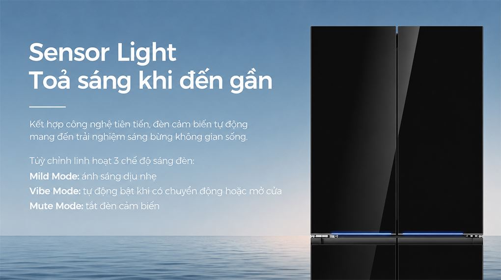 Đèn LED - Tủ lạnh Haier Inverter 495 lít Multi Door HM610AGBVNU1