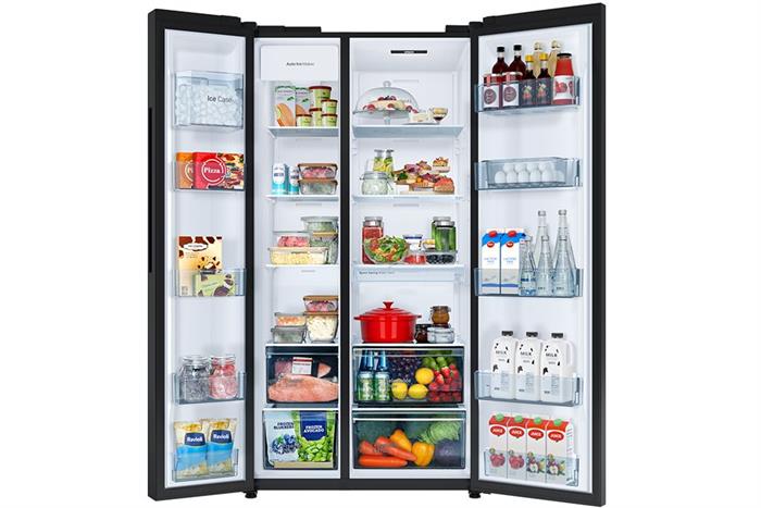 Tủ lạnh Hitachi Inverter 653 lít Side By Side HRSN9713ESAUVN Màu Đen